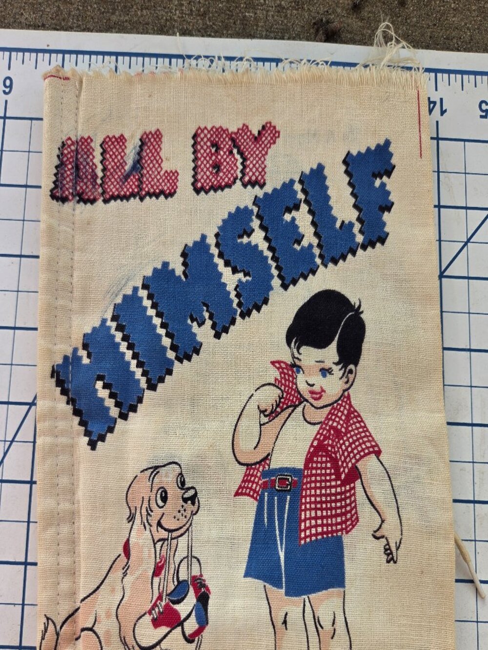 Vintage 1950 Plakie Product All By Himself Cloth Book